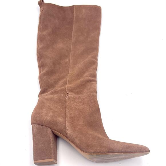STEVE MADDEN RADDLE TAN LEATHER/SUEDE BOOTS women's size 9.5 - Picture 10 of 12